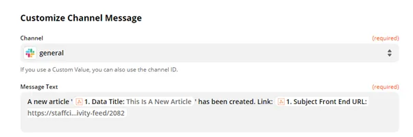 Screenshot from the StaffCircle platform: 7.2 Zapier