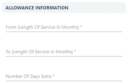Screenshot from the StaffCircle platform: Absence Policies: Length of Service