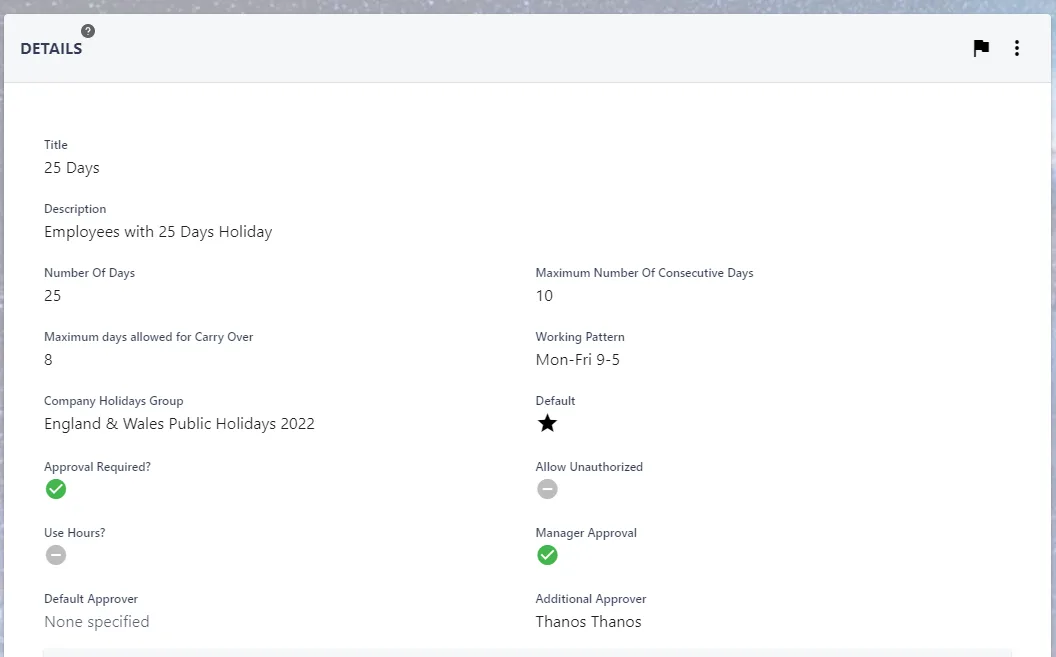 Screenshot from the StaffCircle platform: Absence Policies: Overview