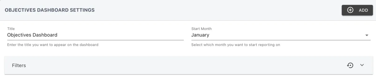 Screenshot from the StaffCircle platform: Add and Configure the Objectives Leaderboard