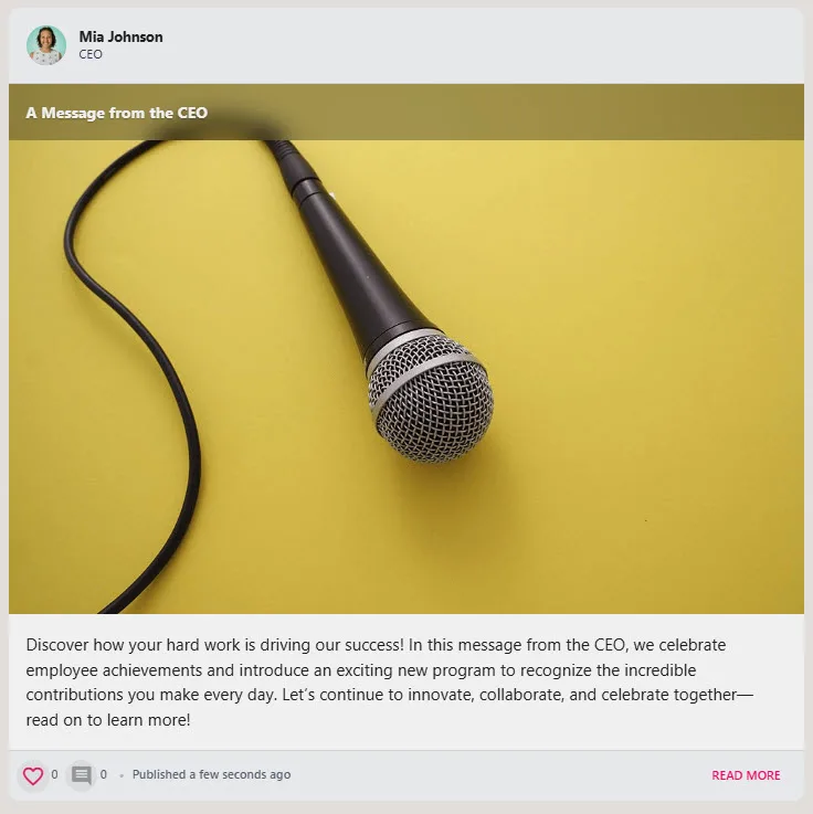 Screenshot from the StaffCircle platform: Blog & Social