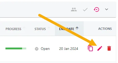 Screenshot from the StaffCircle platform: Can I change the way an objective is measured?