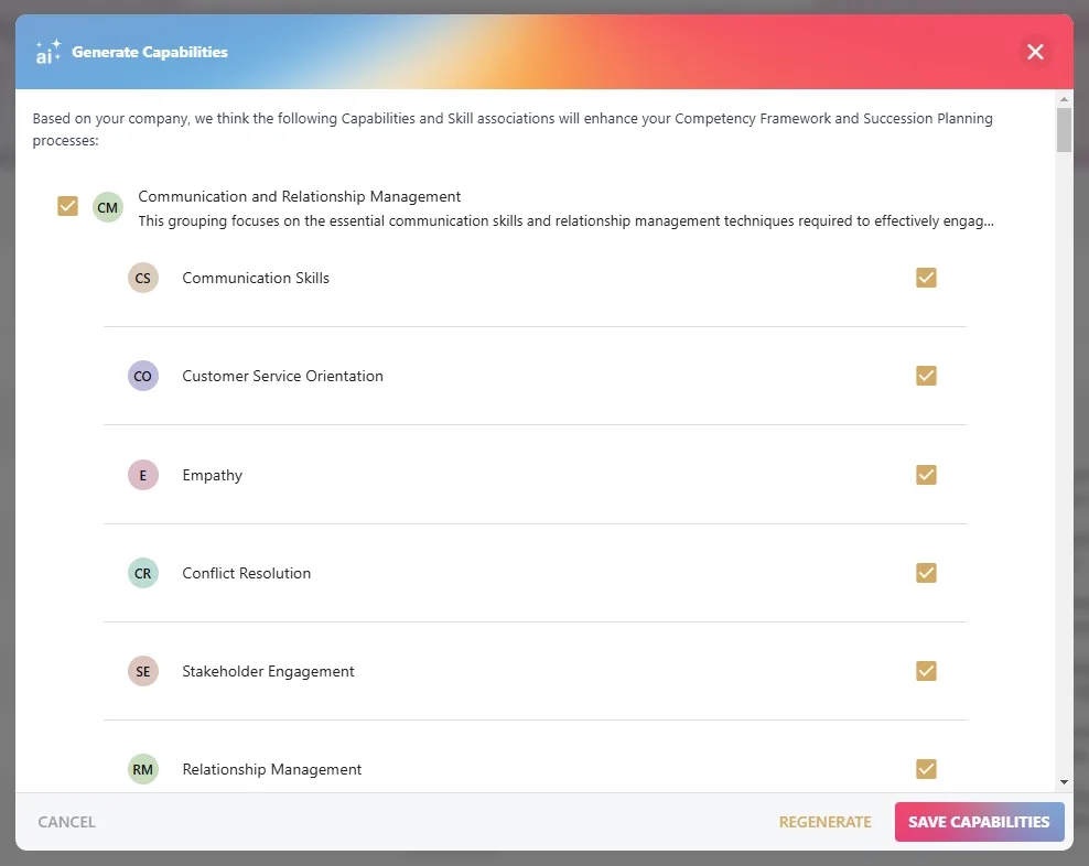 Screenshot from the StaffCircle platform: Capabilities