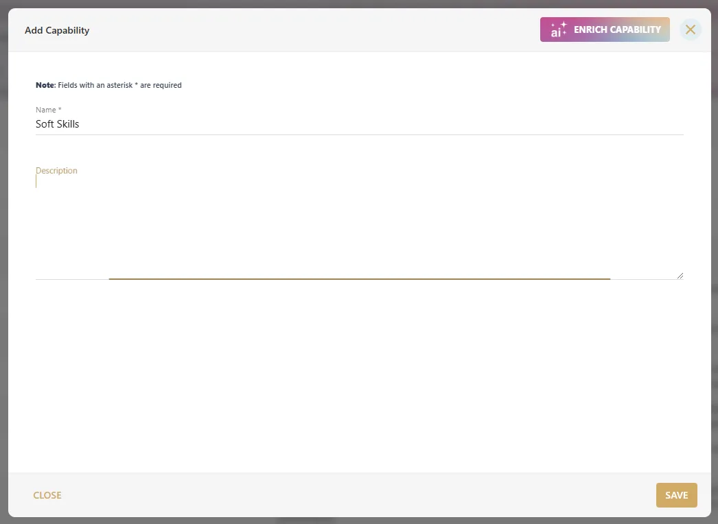 Screenshot from the StaffCircle platform: Capabilities