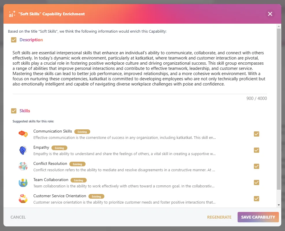 Screenshot from the StaffCircle platform: Capabilities