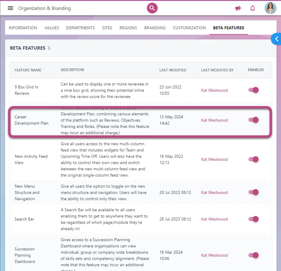 StaffCircle screenshot: 1 betafeature Z5Q