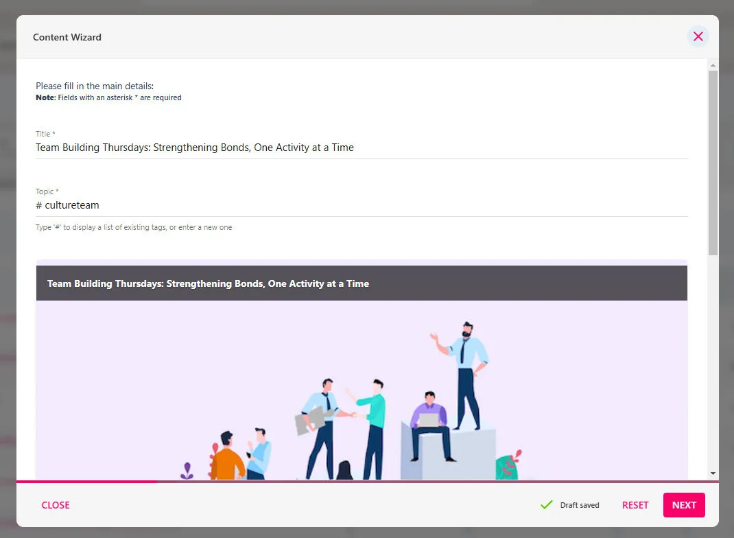 StaffCircle screenshot: staffcircle university employee comms create content 3