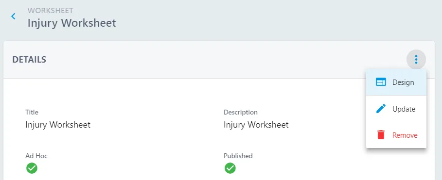 Screenshot from the StaffCircle platform: Controlling worksheet versions