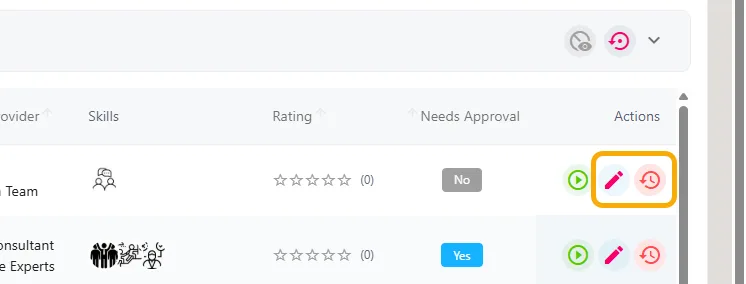 Screenshot from the StaffCircle platform: Courses: Update/Archive