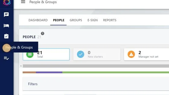 Screenshot from the StaffCircle platform: Create & Send E-Sign Envelope
