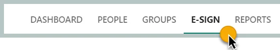 Screenshot from the StaffCircle platform: E-Sign v.1.26.0