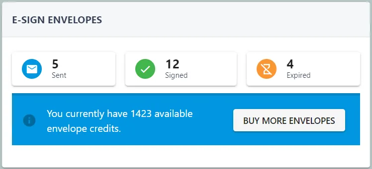 Screenshot from the StaffCircle platform: E-Sign v.1.26.0