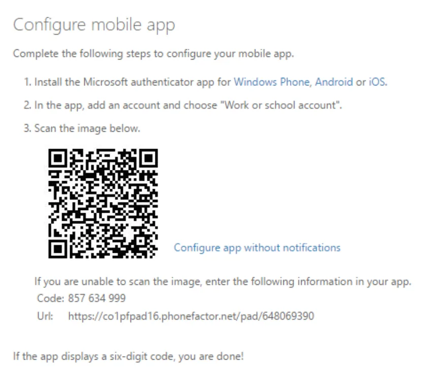 Screenshot from the StaffCircle platform: Enabling Two Factor Authentication (2FA) using Office 365