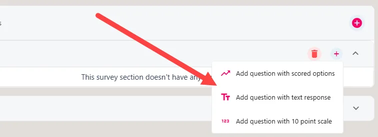 Screenshot from the StaffCircle platform: Engagement Survey Template: Add
