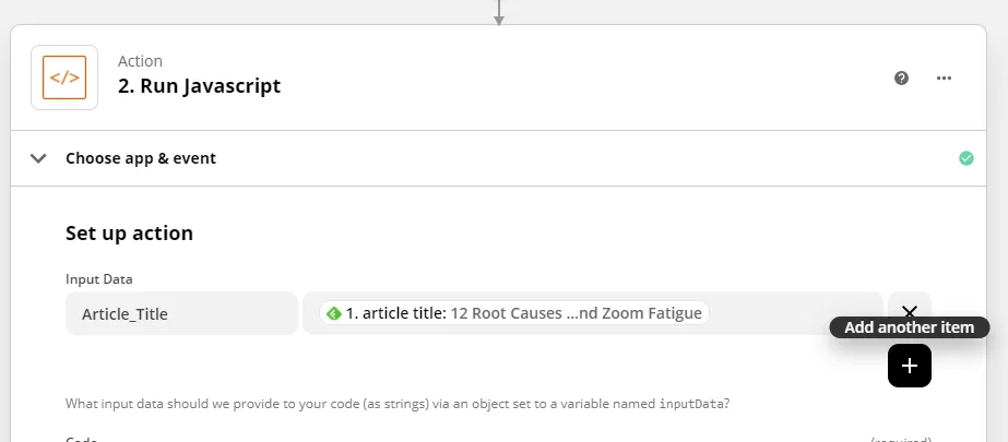 Screenshot from the StaffCircle platform: Feedly Integration with StaffCircle through Zapier