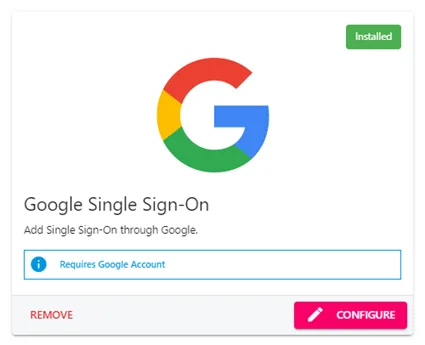 Screenshot from the StaffCircle platform: Google SSO v.1.29.0