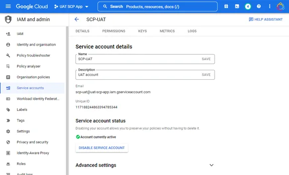 Screenshot from the StaffCircle platform: Google SSO v.1.29.0
