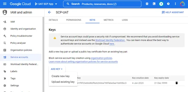 Screenshot from the StaffCircle platform: Google SSO v.1.29.0