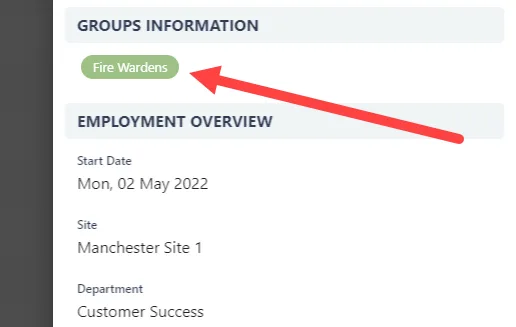 Screenshot from the StaffCircle platform: Groups: Overview