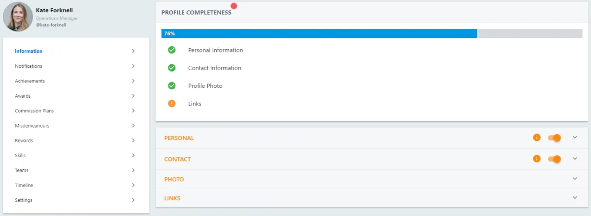 Screenshot from the StaffCircle platform: Holidays & Absence v.1.0.11