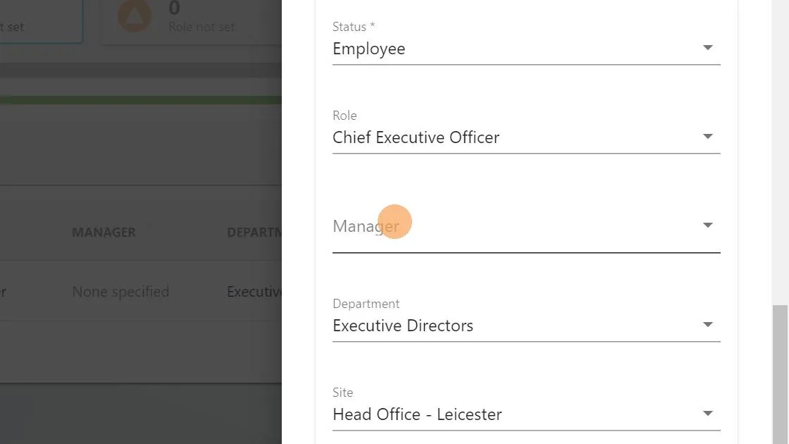Screenshot from the StaffCircle platform: How do I automatically approve my holiday if I'm the CEO and don't report to anyone or don't have a manager?