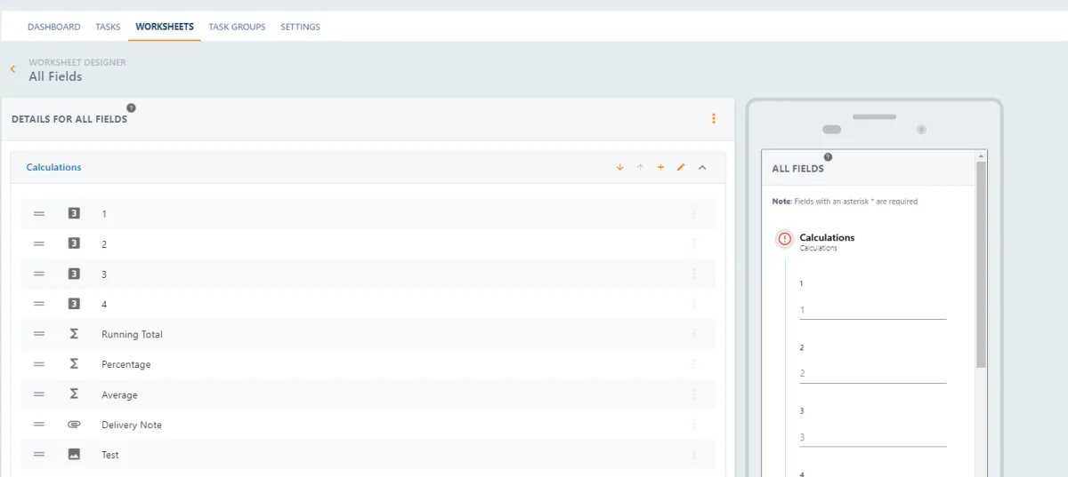 Screenshot from the StaffCircle platform: How do I edit a calculation on a worksheet?