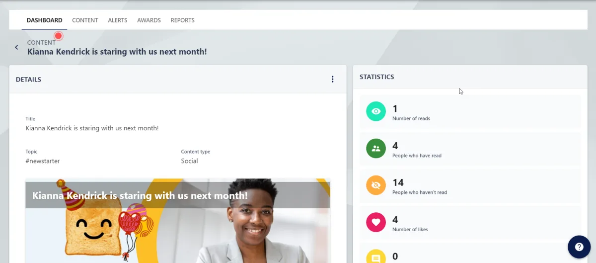 Screenshot from the StaffCircle platform: How do I resend article notifications?