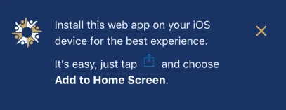 Screenshot from the StaffCircle platform: How do I save the app to my home screen?