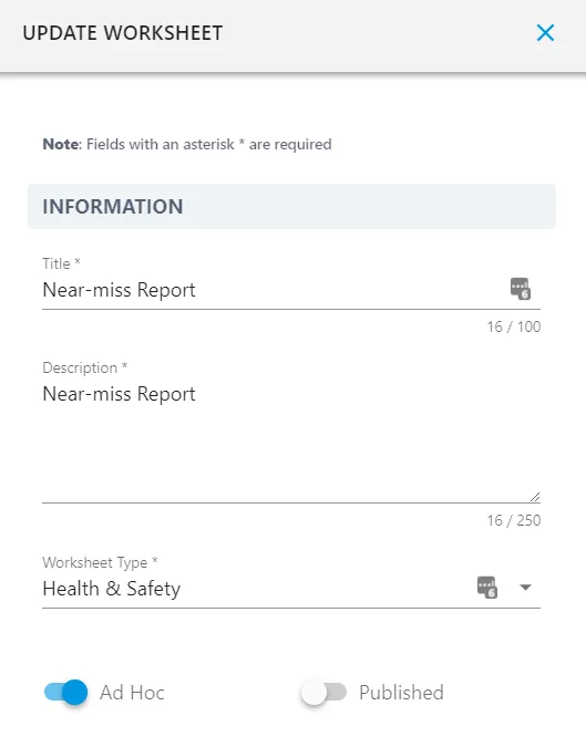 Screenshot from the StaffCircle platform: How to Publish or Unpublish a Worksheet