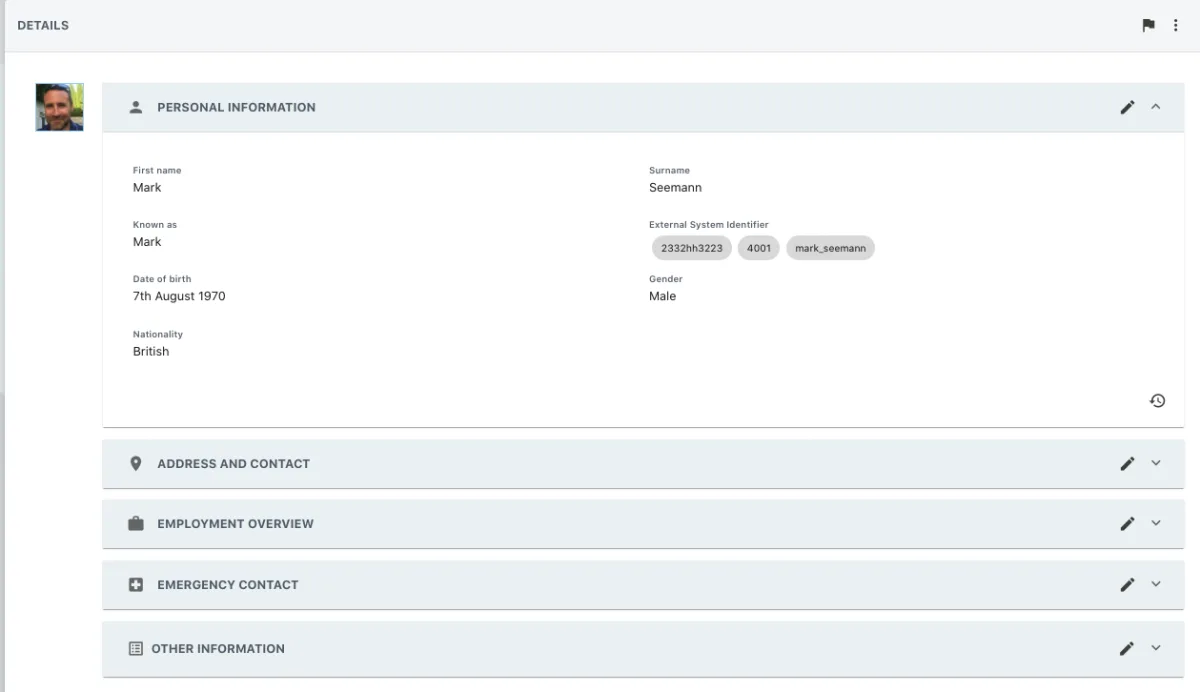Screenshot from the StaffCircle platform: HR:V2 v.1.11.0
