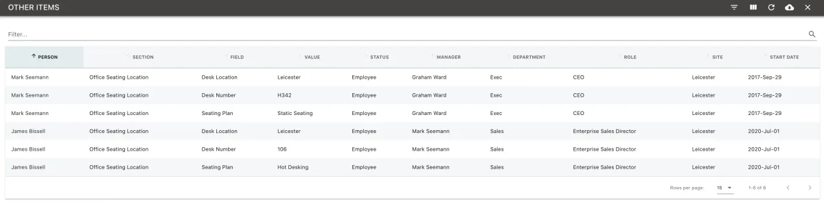 Screenshot from the StaffCircle platform: HR:V2 v.1.11.0