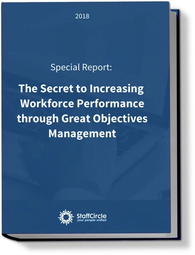 Screenshot from the StaffCircle platform: Increasing Workforce Performance through Objectives Management Report