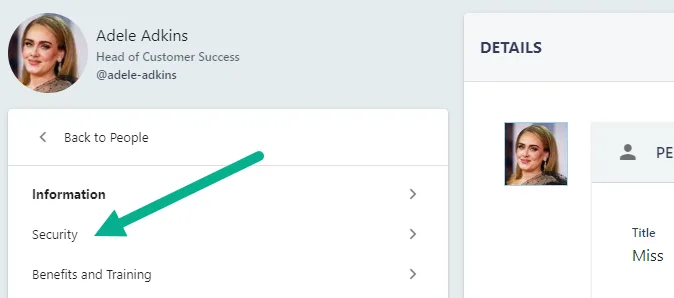 Screenshot from the StaffCircle platform: Leaver Process (ex-employees)
