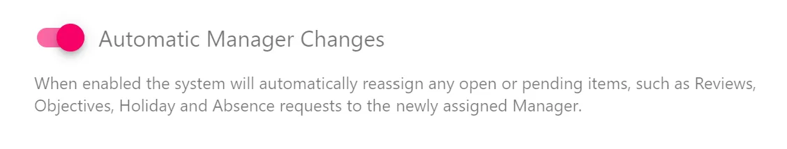 StaffCircle screenshot: AutomaticManagerChangestoggleinPersonSettings cTE