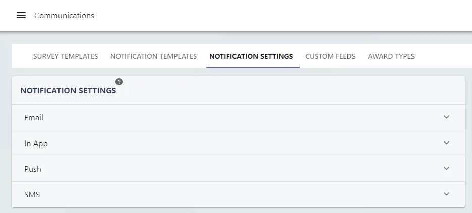 Screenshot from the StaffCircle platform: Notification Settings: Configure
