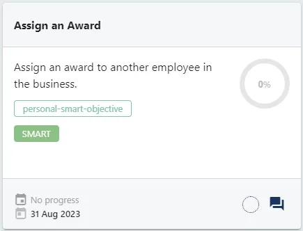 Screenshot from the StaffCircle platform: Objective Templates