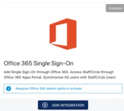 StaffCircle screenshot: Office 365