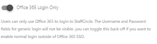 Screenshot from the StaffCircle platform: Office 365 - How to Configure
