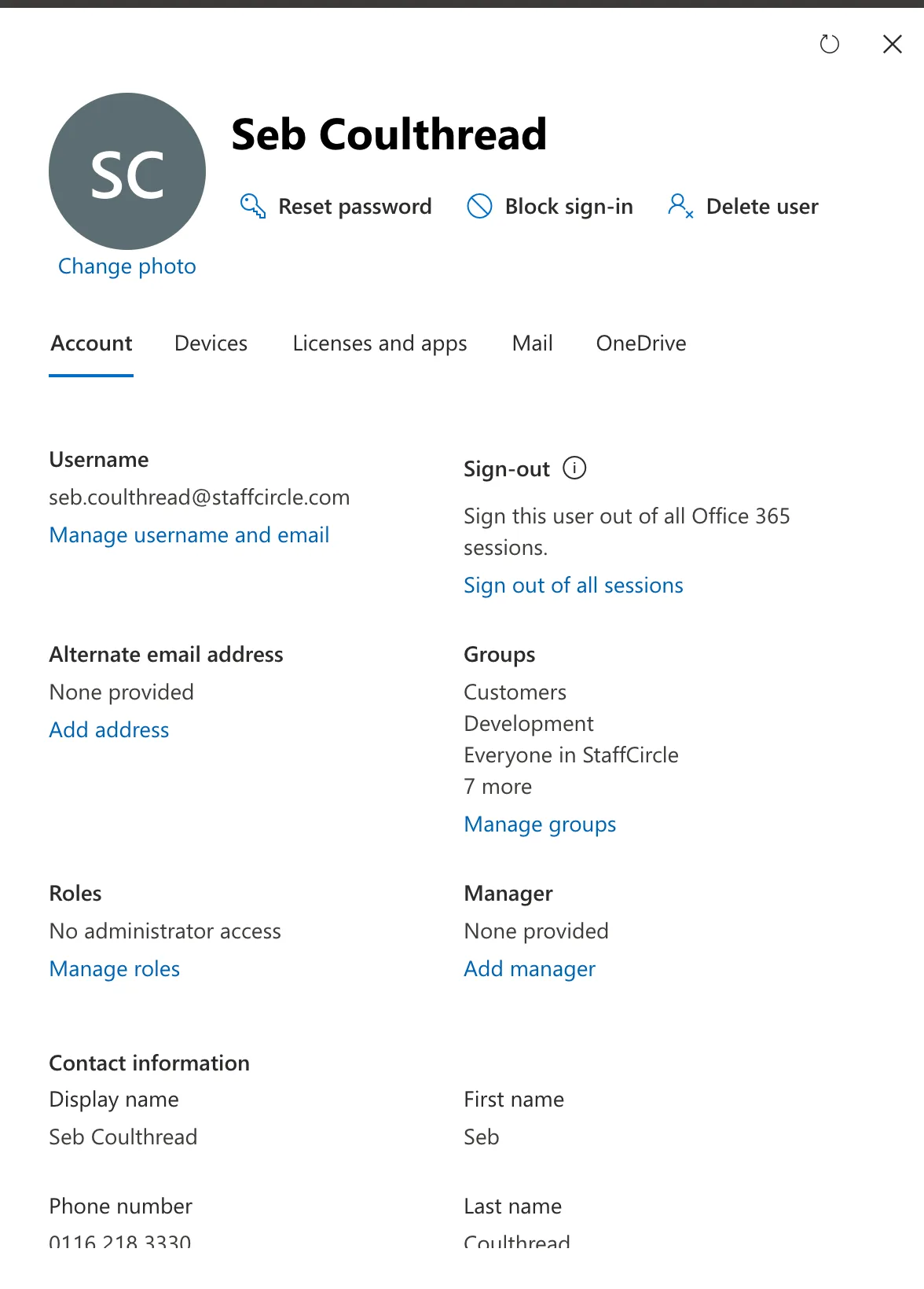 StaffCircle screenshot: MicrosoftTeams S0I