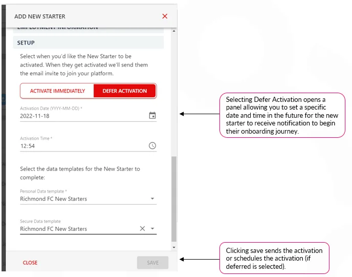 Screenshot from the StaffCircle platform: Onboarding v.1.28.0