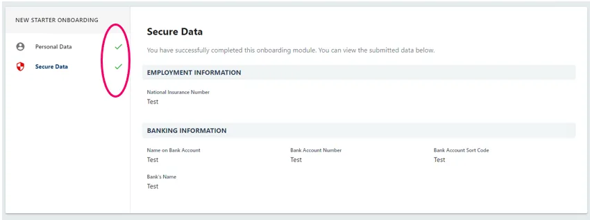 Screenshot from the StaffCircle platform: Onboarding v.1.28.0