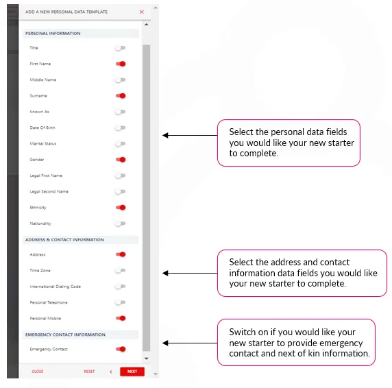 Screenshot from the StaffCircle platform: Onboarding v.1.28.0