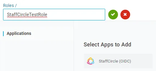 Screenshot from the StaffCircle platform: OneLogin Setup