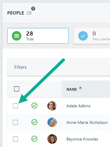 Screenshot from the StaffCircle platform: People: Activate (including Bulk Activation)
