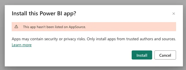 Screenshot from the StaffCircle platform: Power BI App Setup