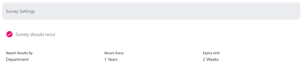 Screenshot from the StaffCircle platform: Publish a Survey to the Feed