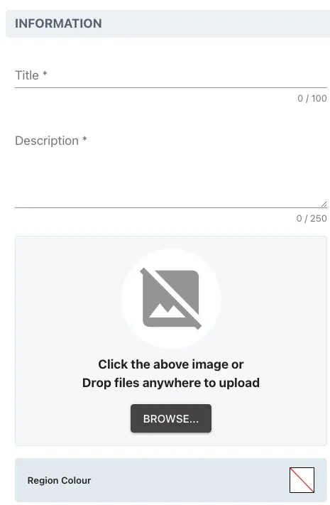 Screenshot from the StaffCircle platform: Regions: Add