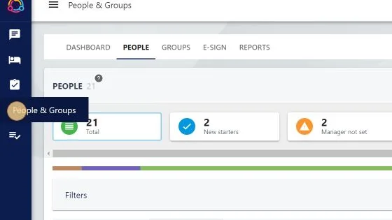 Screenshot from the StaffCircle platform: Report: Not Logged In