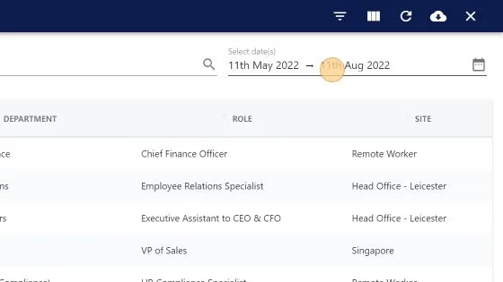 Screenshot from the StaffCircle platform: Report: Not Logged In