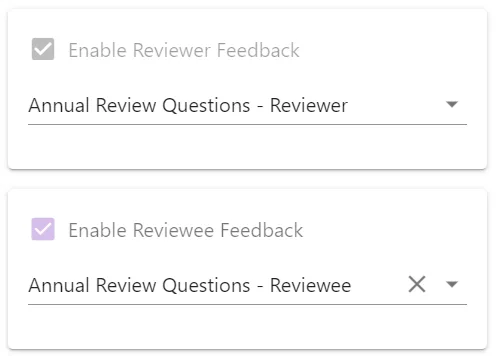 Screenshot from the StaffCircle platform: Review Template: Add